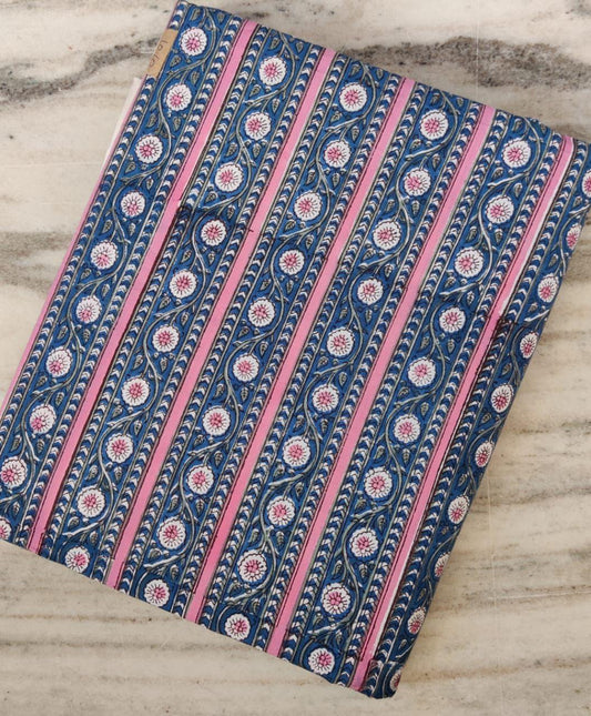 Pure Soft Cotton Handblock Printed Fabric