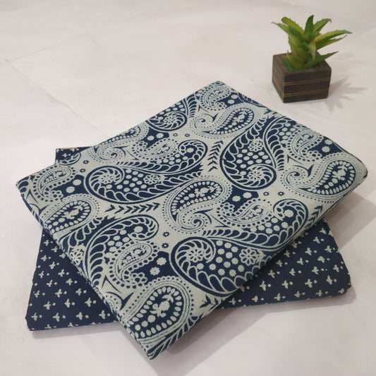 Pure Cotton Handblock Printed  2PC Top-Bottom Set