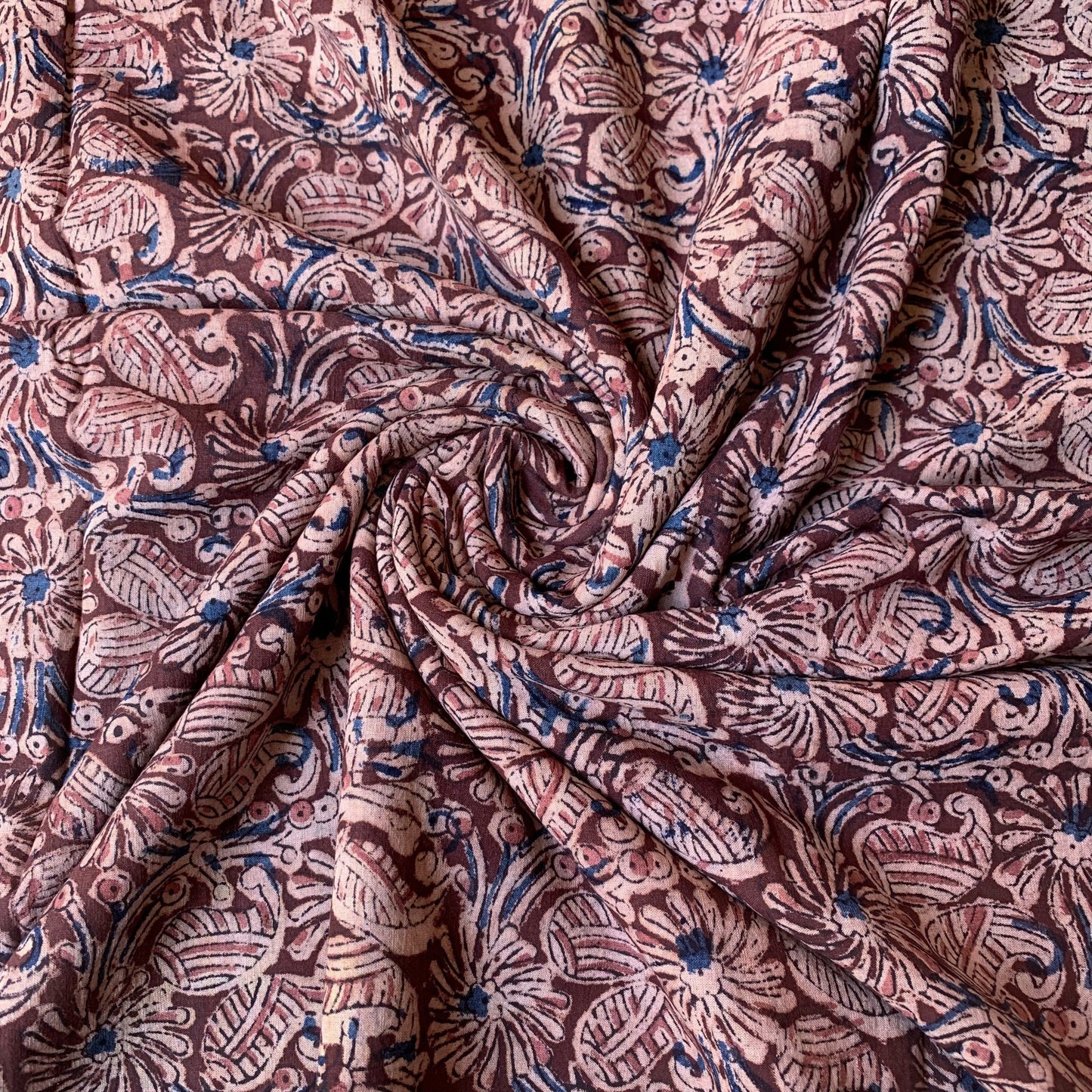Pure Soft Cotton Handblock Printed Kalamkari Fabric