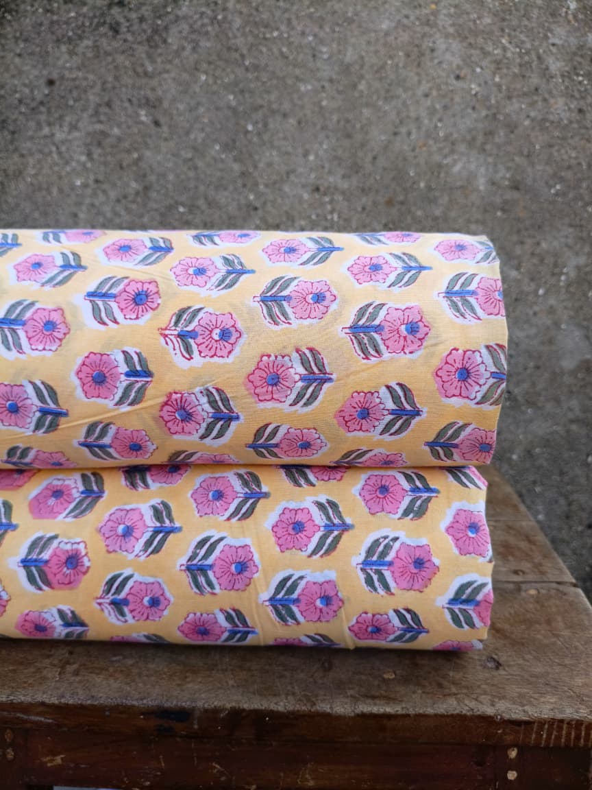 Pure Soft Cotton Jaipuri Handblock Printed 2PC Top-Bottom Co-ord Suit Set