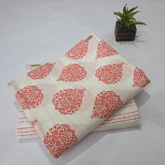 Pure Soft Cotton Handblock Printed 2PC Top-Bottom Suit Set