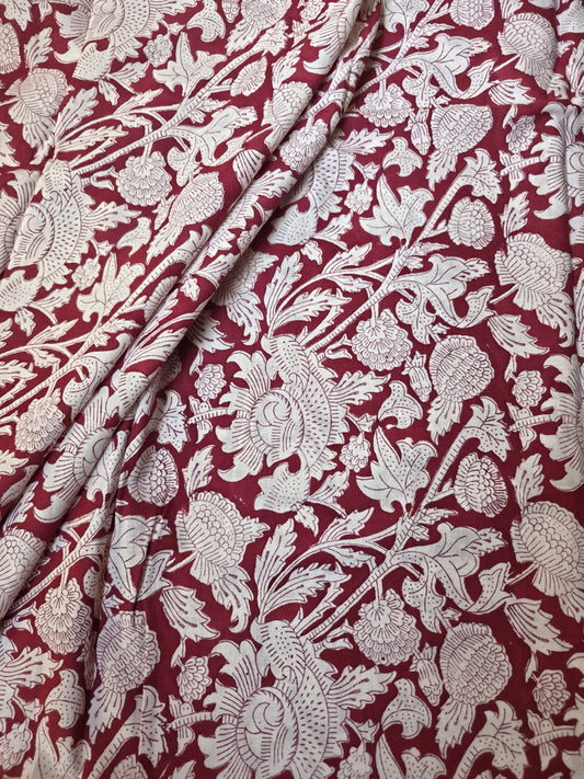 Pure Soft Cotton Handblock Printed Fabric