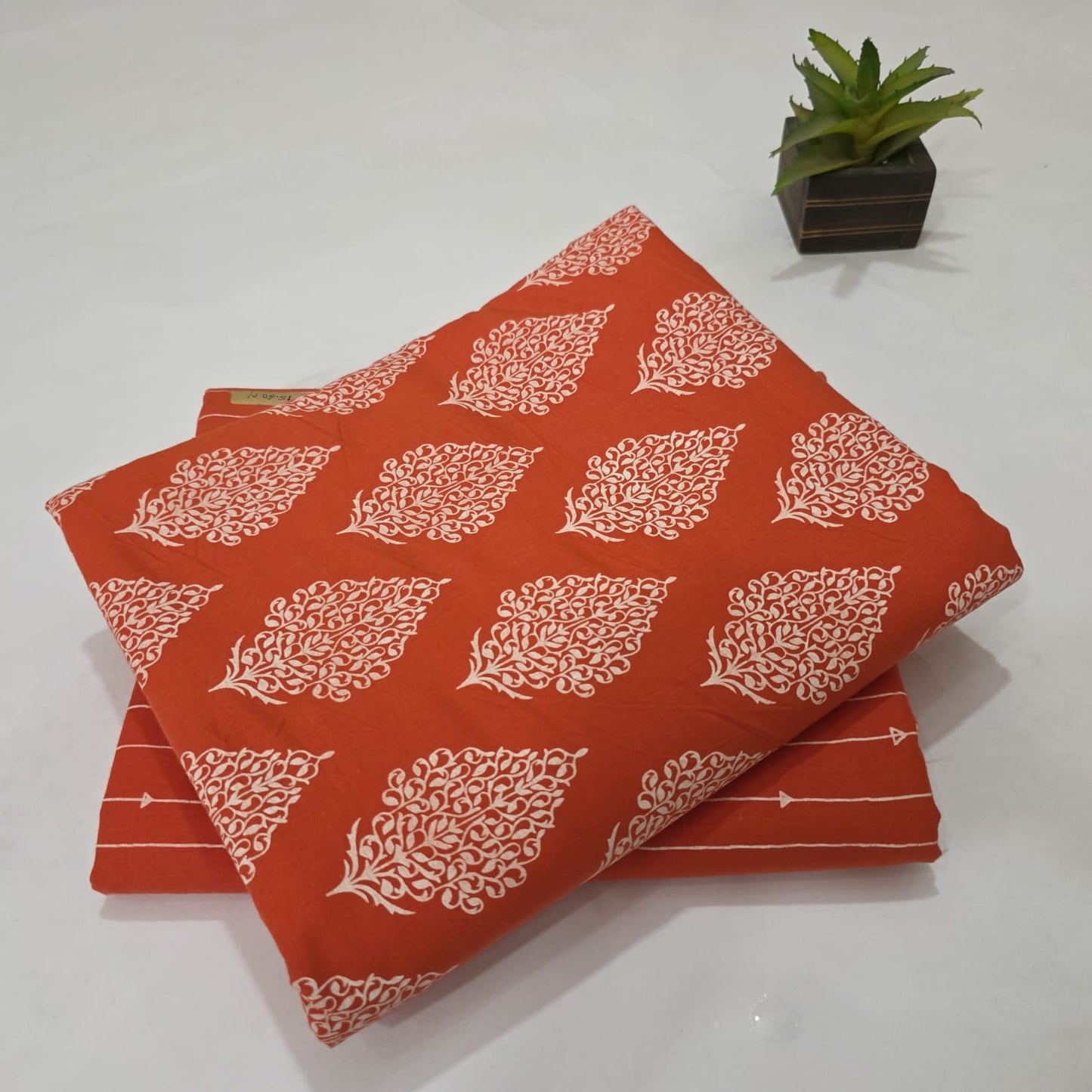 Pure Soft Cotton Handblock Printed 2PC Top-Bottom Suit Set