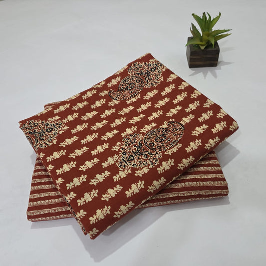 Pure Cotton Handblock Printed 2PC Top-Bottom Suit Set