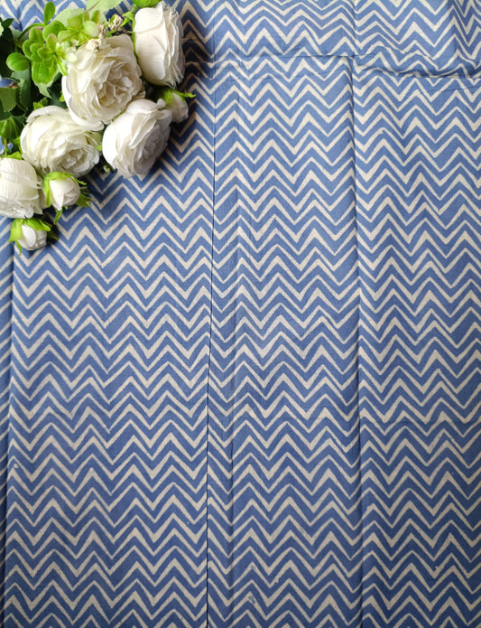 (Pre-cut 2.50 Meter ) Pure Soft Cotton Hand Block Printed Fabric