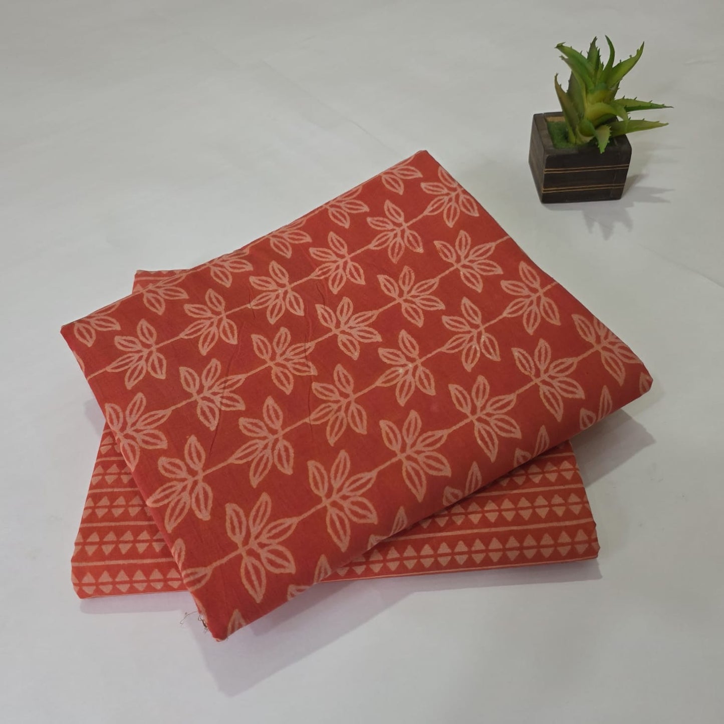 Pure Cotton Handblock Printed 2PC Top-Bottom Suit Set