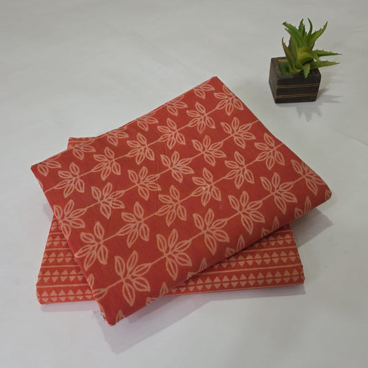 Pure Cotton Handblock Printed 2PC Top-Bottom Suit Set