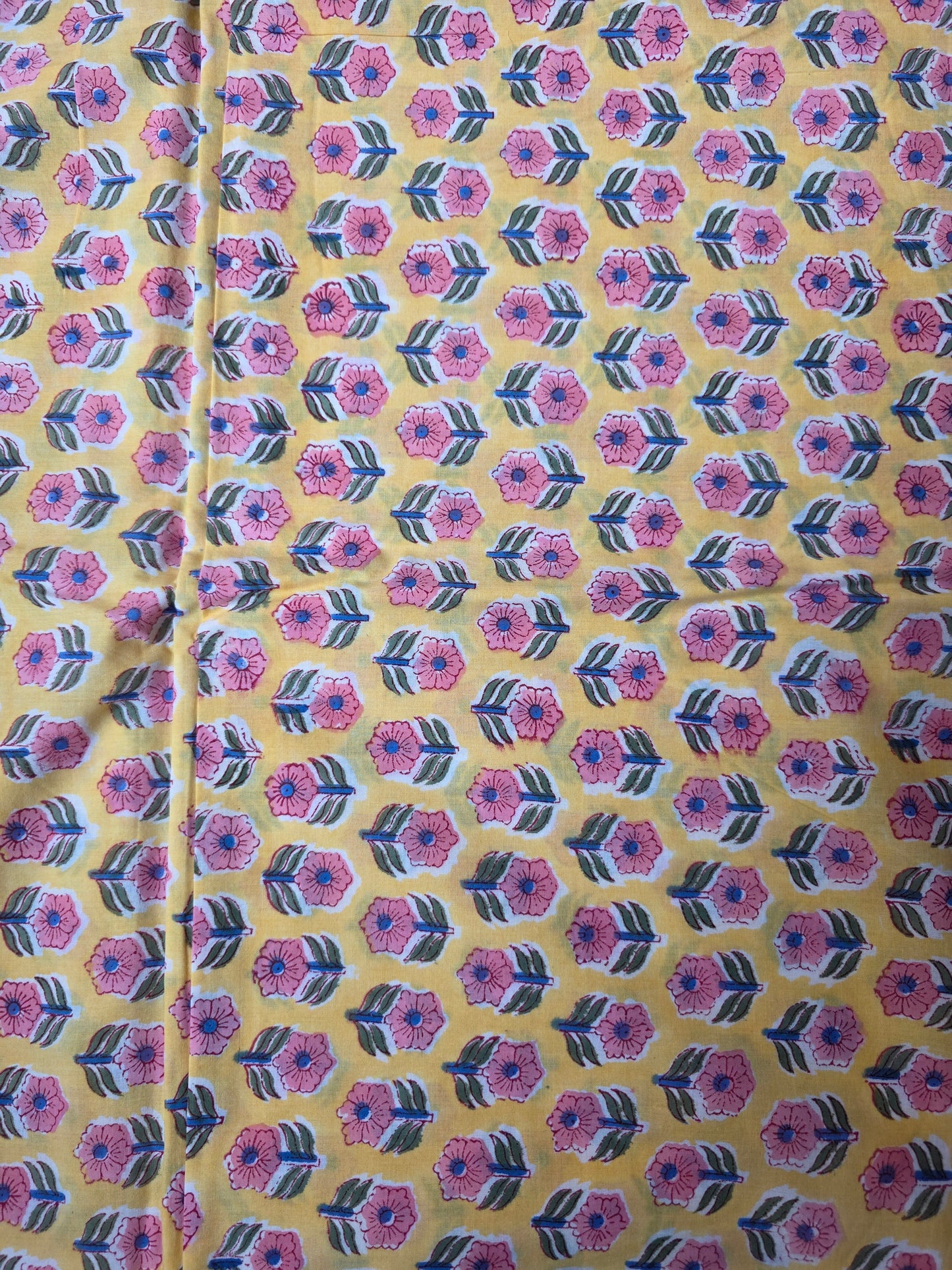 Pure Soft Cotton Handblock Printed Fabric