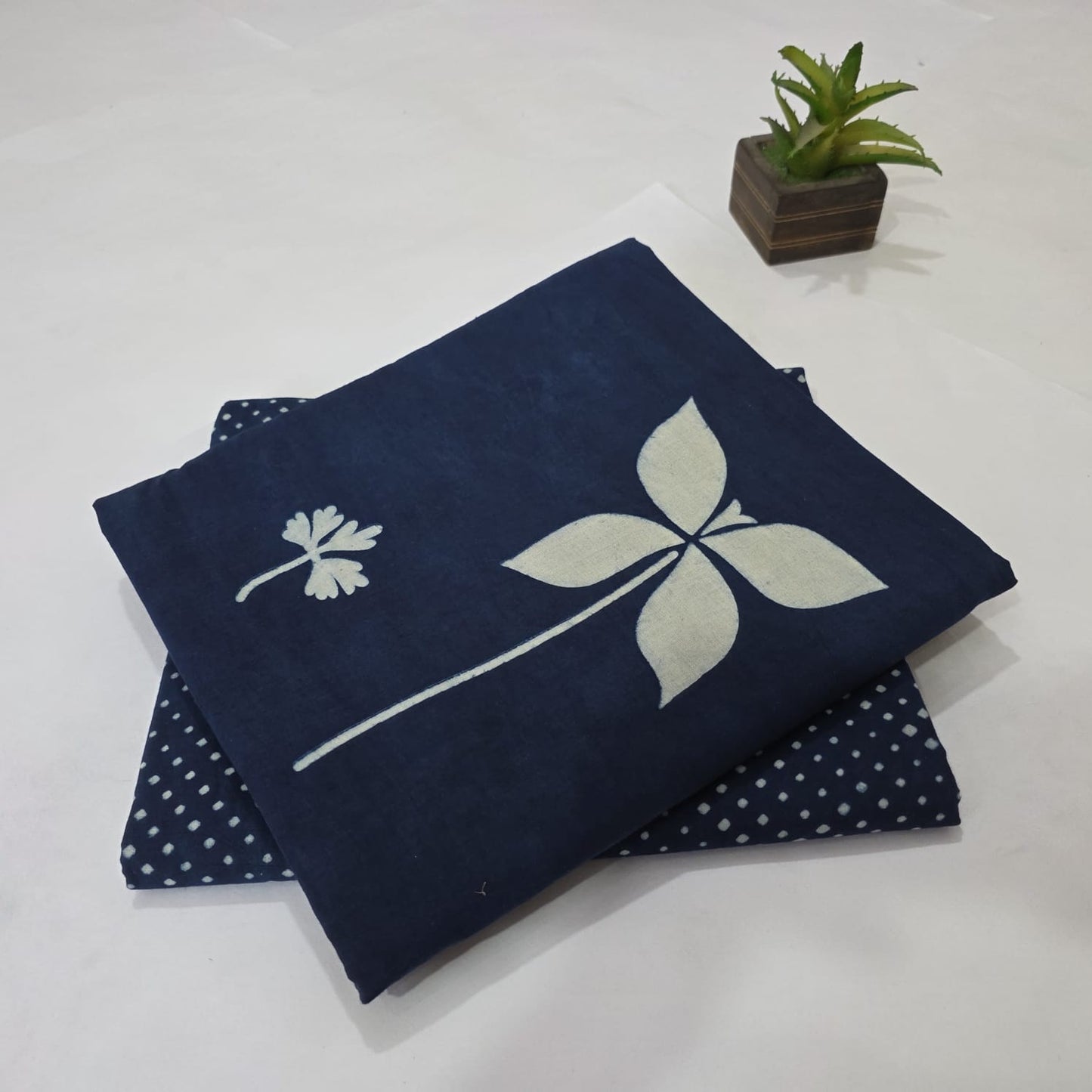 Pure Soft Cotton Handblock Printed 2PC Top-Bottom Suit Set