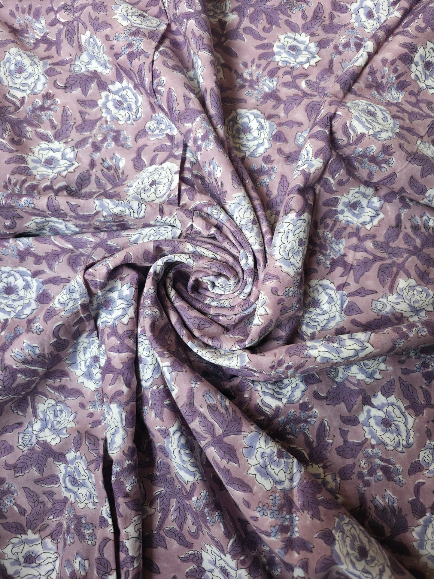 Pure Soft Cotton Handblock Printed Fabric