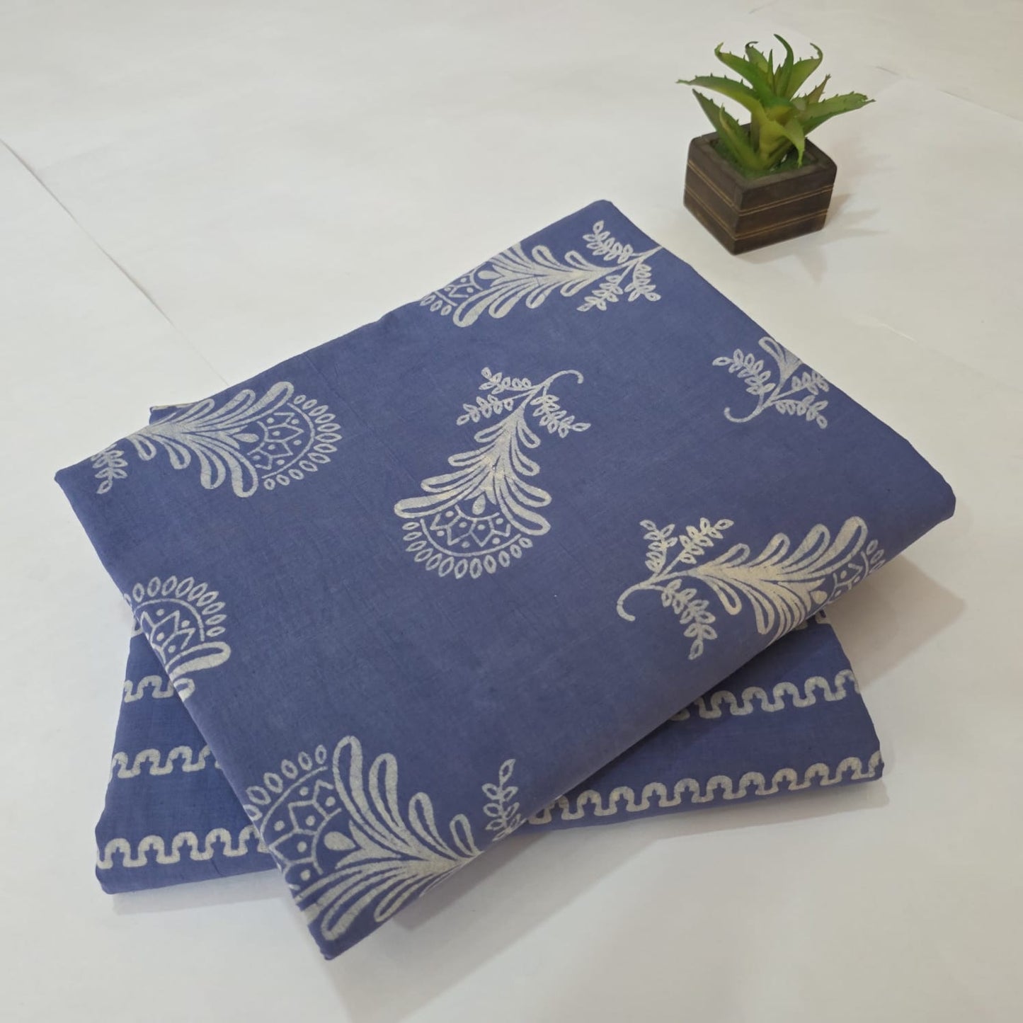 Pure Cotton Handblock Printed 2PC Top-Bottom Suit Set