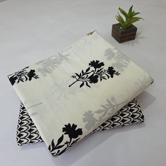 Pure Cotton Handblock Printed 2PC Top-Bottom Suit Set