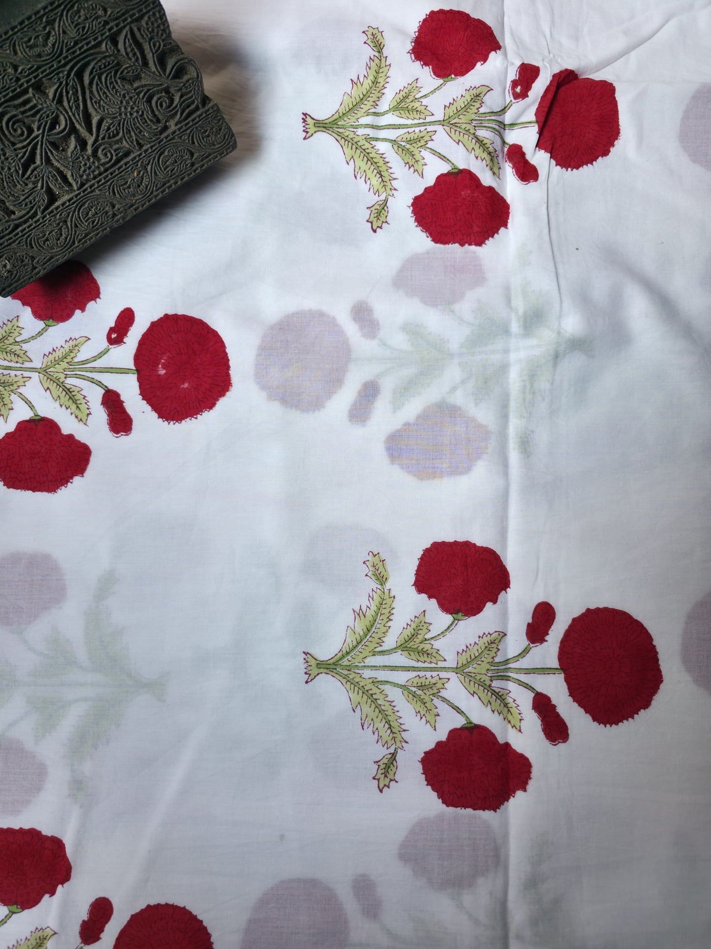 Pure Soft Cotton Handblock Printed Fabric