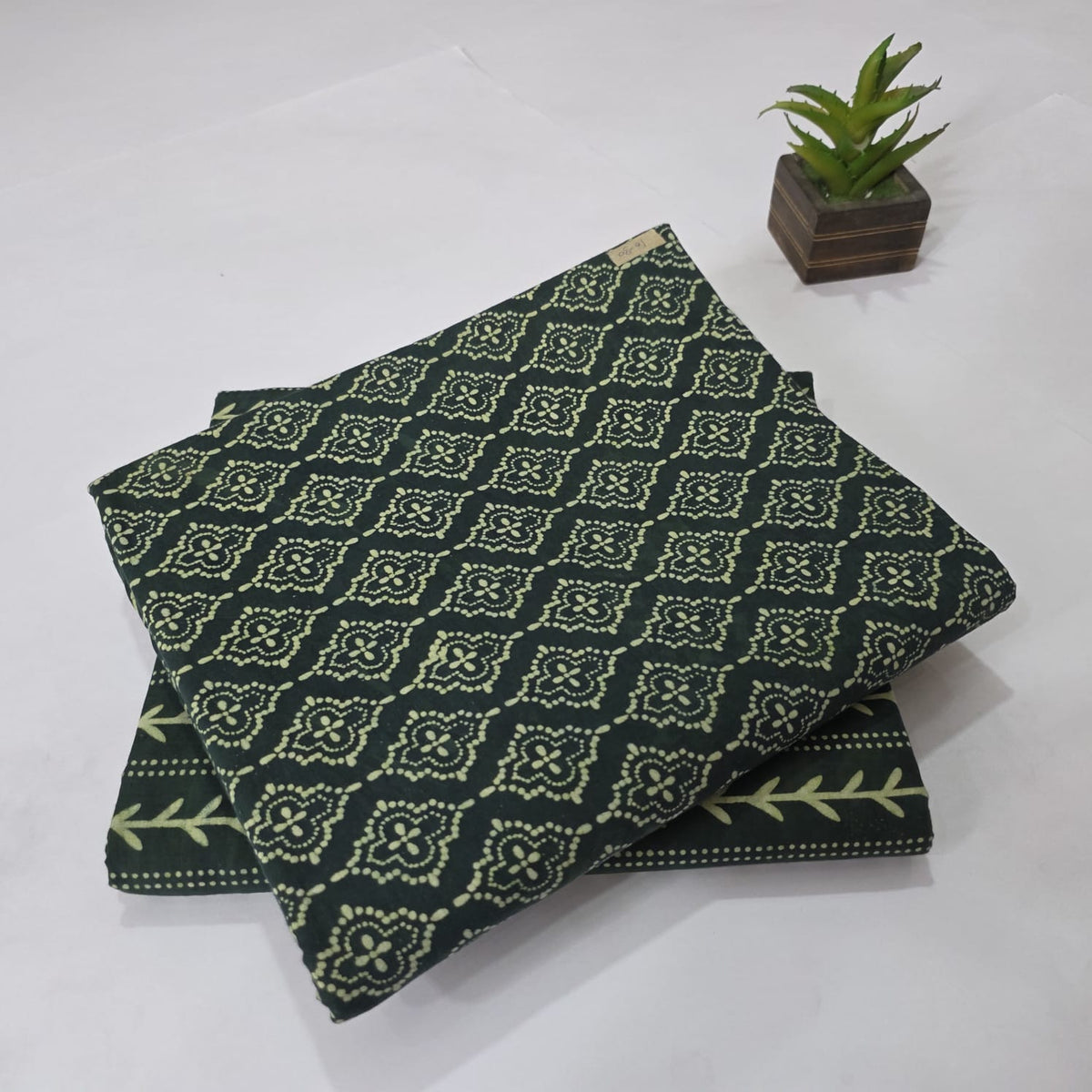 Pure Soft Cotton Handblock Printed 2PC Top-Bottom Suit Set