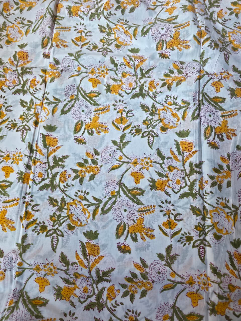 Pure Soft Cotton Handblock Printed Fabric
