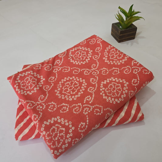 Pure Cotton Handblock Printed 2PC Top-Bottom Suit Set