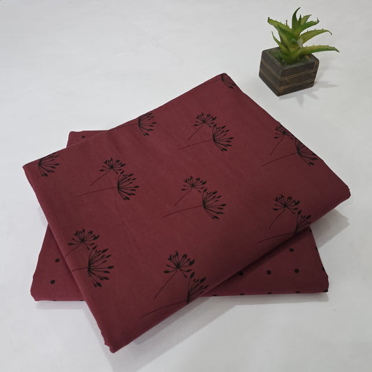 Pure Soft Cotton Handblock Printed 2PC Top-Bottom Suit Set