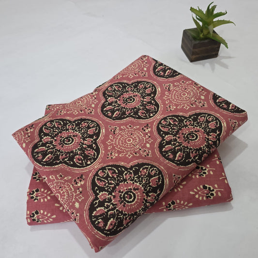 Pure Soft Cotton Handblock Printed 2PC Top-Bottom Suit Set