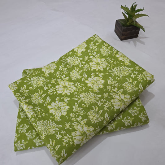 Pure Soft Cotton Handblock Printed 2PC Top-Bottom Suit Set