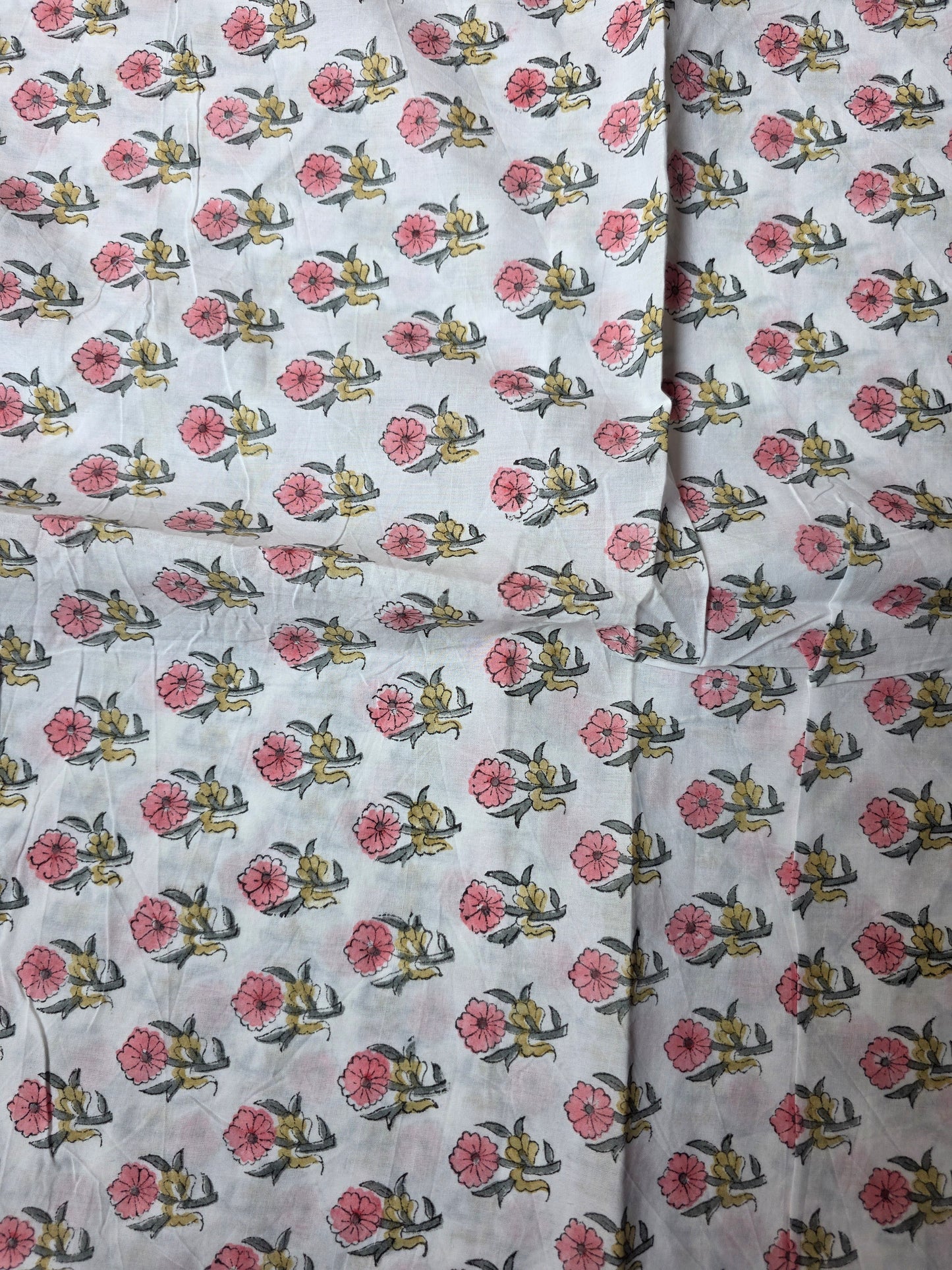 Pure Soft Cotton Handblock Printed Fabric