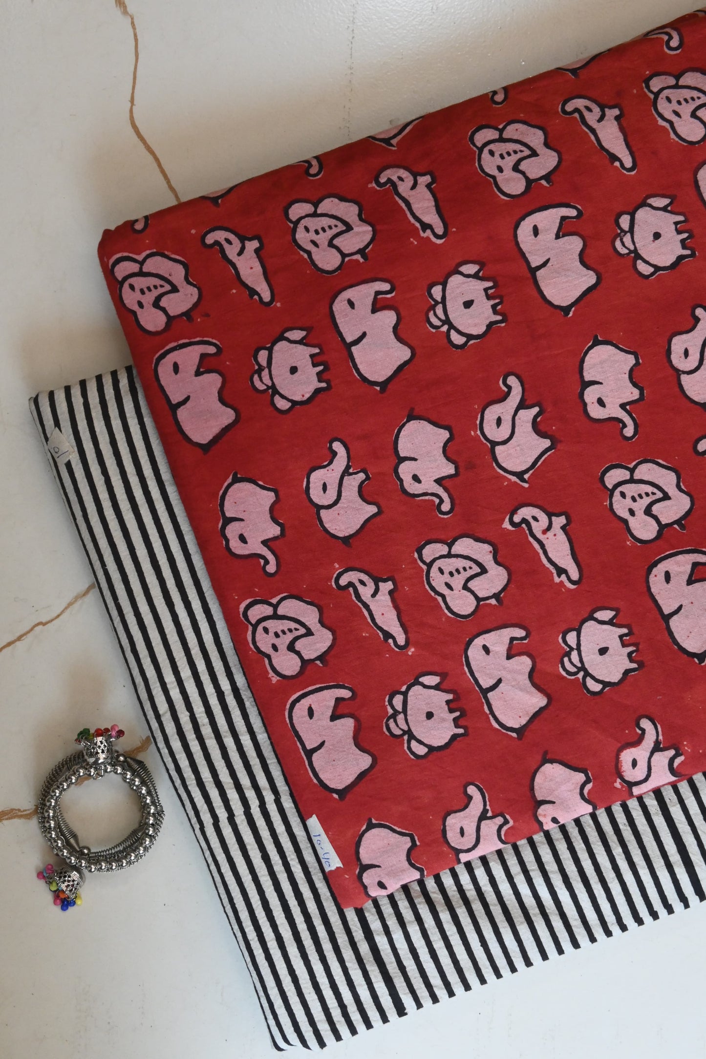 Pure Soft Cotton Handblock Printed 2PC Top-Bottom Suit Set (2.50 Meter Each)