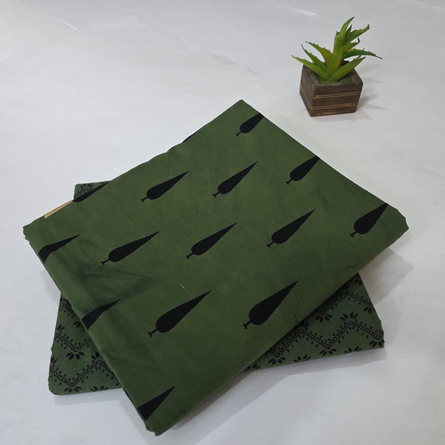 Pure Soft Cotton Handblock Printed 2PC Top-Bottom Suit Set