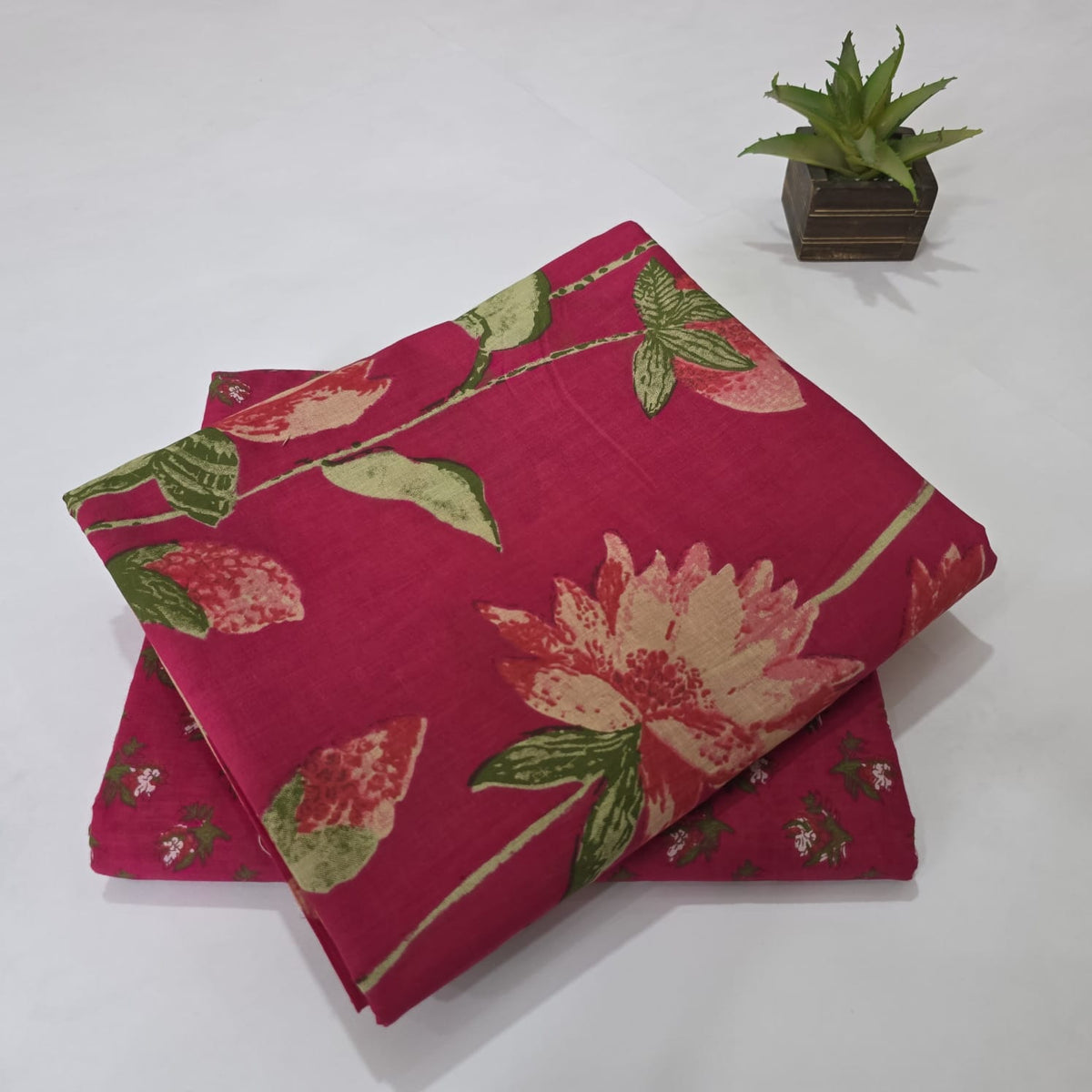 Pure Soft Cotton Handblock Printed 2PC Top-Bottom Suit Set