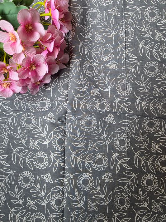 Pure Soft Cotton Handblock Printed Fabric
