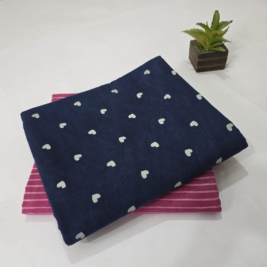 Pure Soft Cotton Handblock Printed 2PC Top-Bottom Suit Set