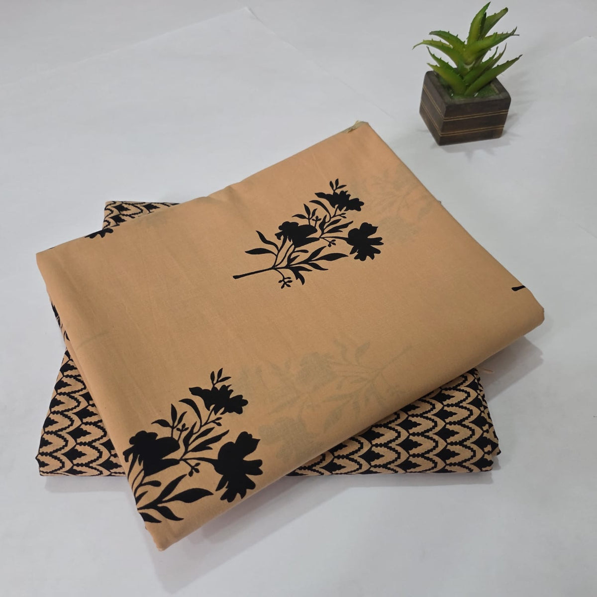 Pure Soft Cotton Handblock Printed 2PC Top-Bottom Suit Set