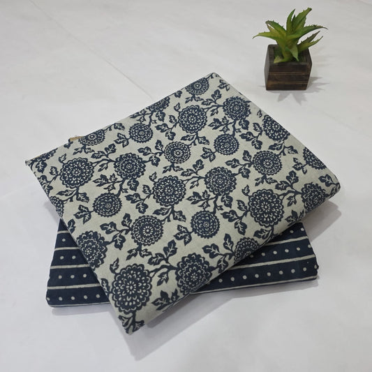 Pure Cotton Handblock Printed 2PC Top-Bottom Suit Set