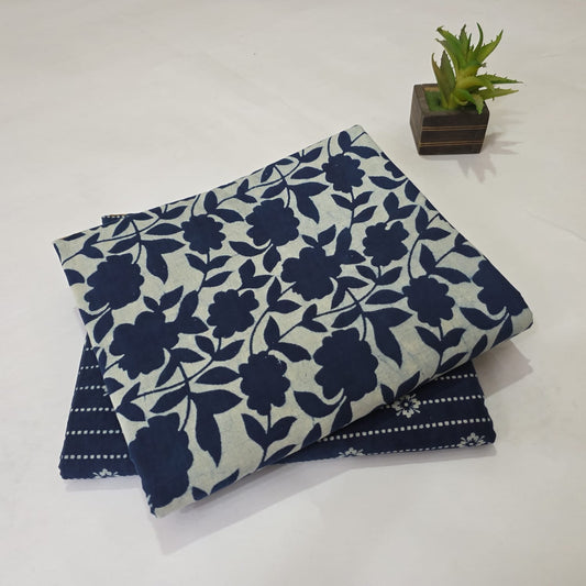 Pure Cotton Handblock Printed 2PC Top-Bottom Suit Set
