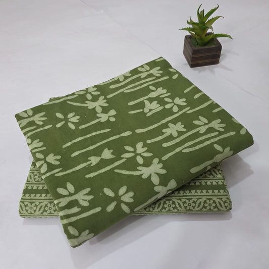 Pure Cotton Handblock Printed 2PC Top-Bottom Suit Set
