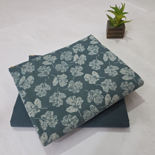Pure Cotton Handblock Printed  2PC Top-Bottom Suit Set