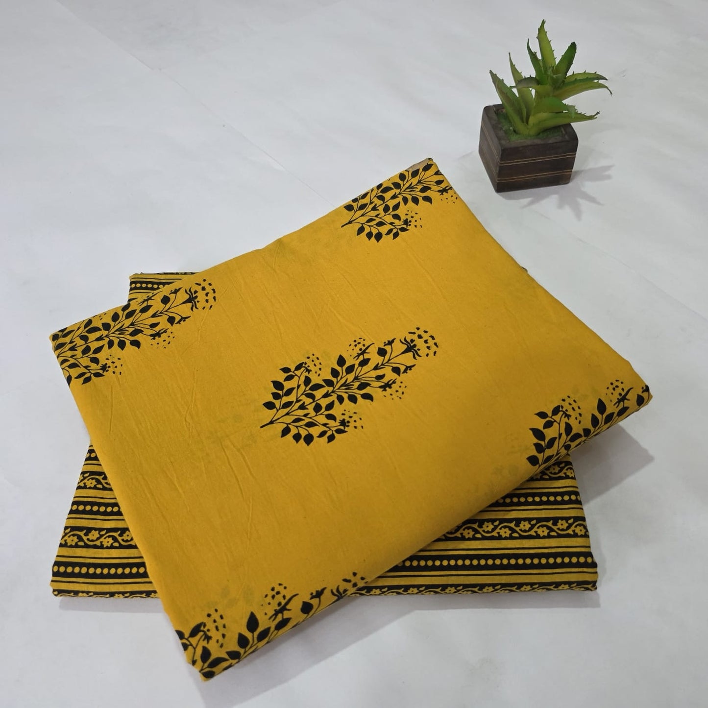 Pure Soft Cotton Handblock Printed 2PC Top-Bottom Suit Set