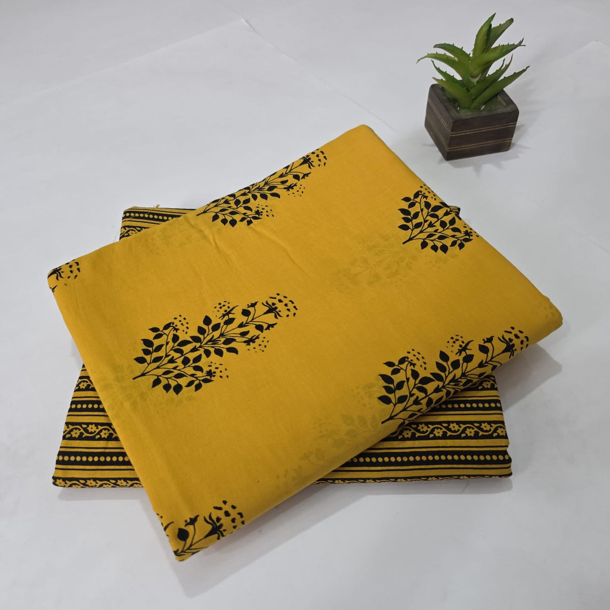 Pure Soft Cotton Handblock Printed 2PC Top-Bottom Suit Set