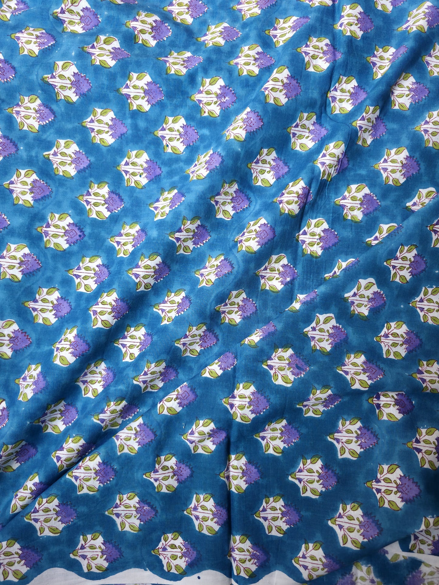Pure Soft Cotton Handblock Printed Fabric