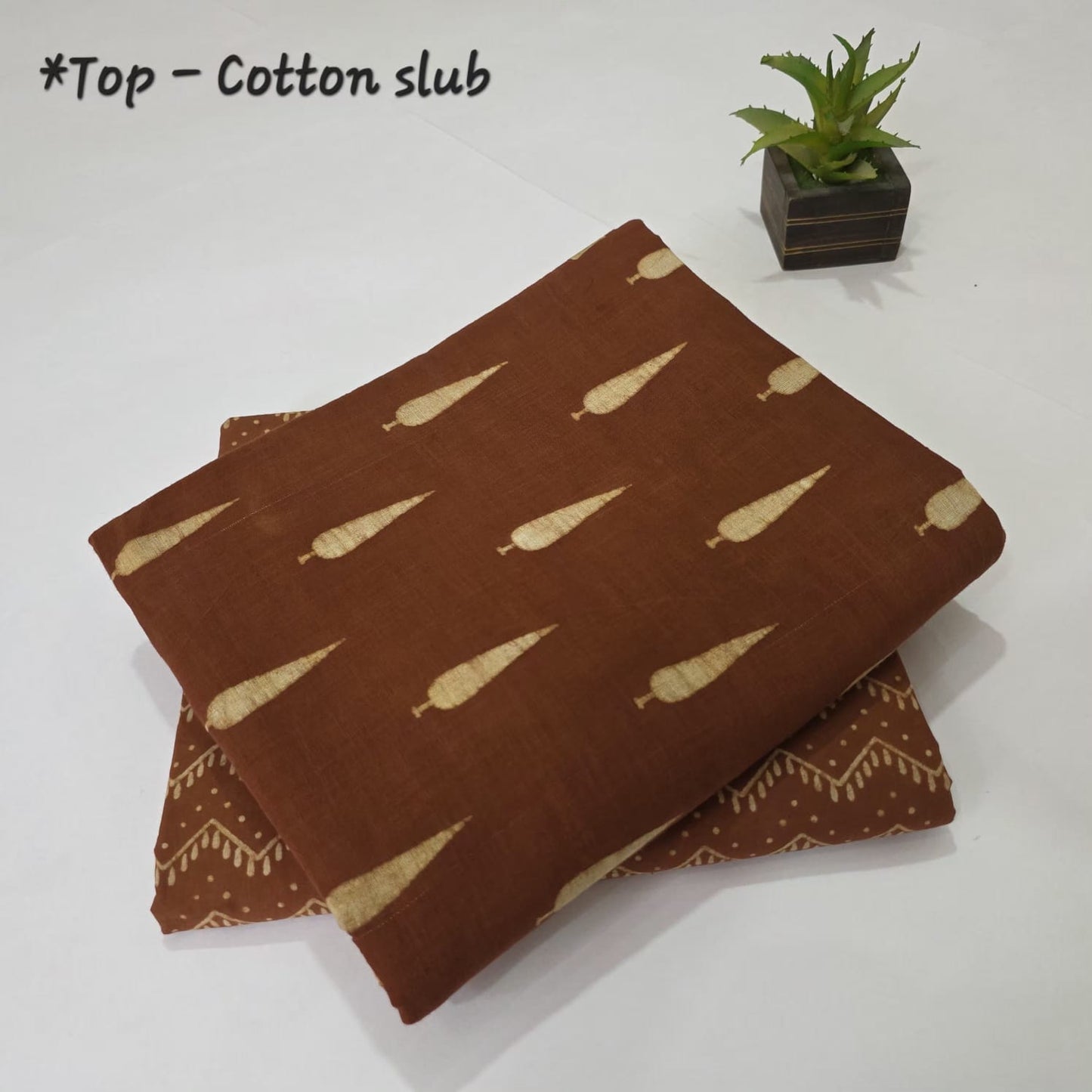 Pure Soft Cotton Handblock Printed 2PC Top-Bottom Suit Set