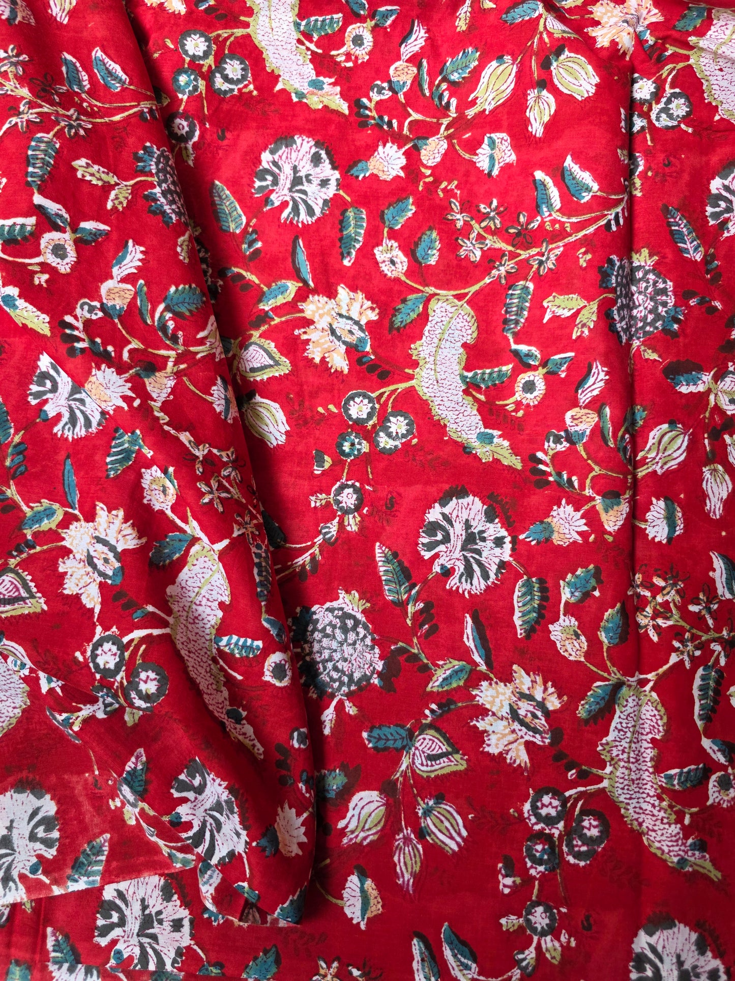 Pure Soft Cotton Handblock Printed Fabric