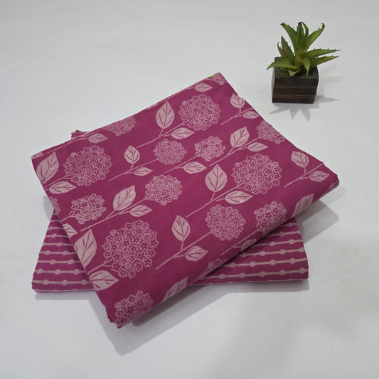 Pure Cotton Handblock Printed 2PC Top-Bottom Suit Set