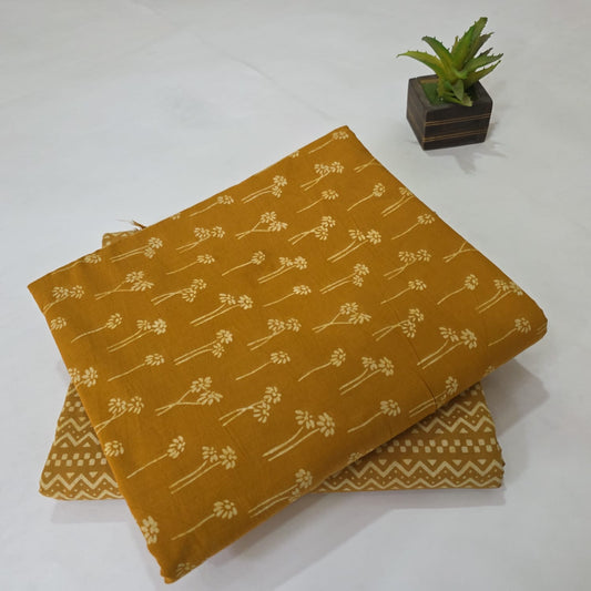 Pure Soft Cotton Handblock Printed 2PC Top-Bottom Suit Set