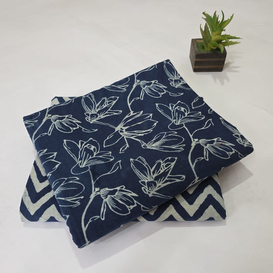 Pure Cotton Handblock Printed 2PC Top-Bottom Suit Set