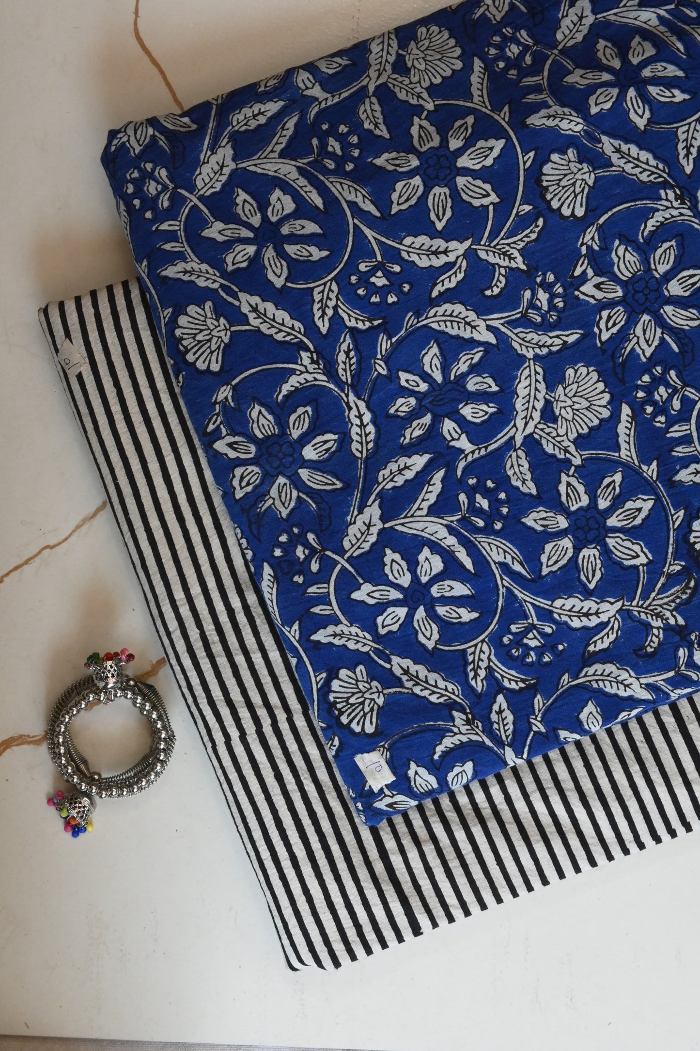 Pure Soft Cotton Handblock Printed 2PC Top-Bottom Suit Set (2.50 Meter Each)