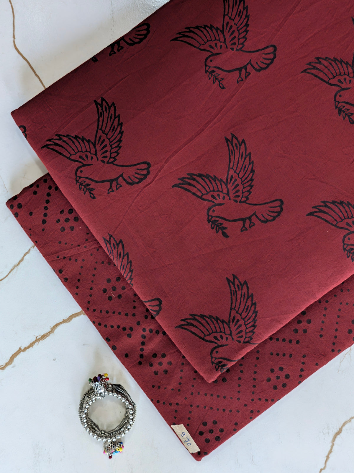 Pure Soft Cotton Handblock Printed 2PC Top-Bottom Suit Set (2.50 Meter Each)