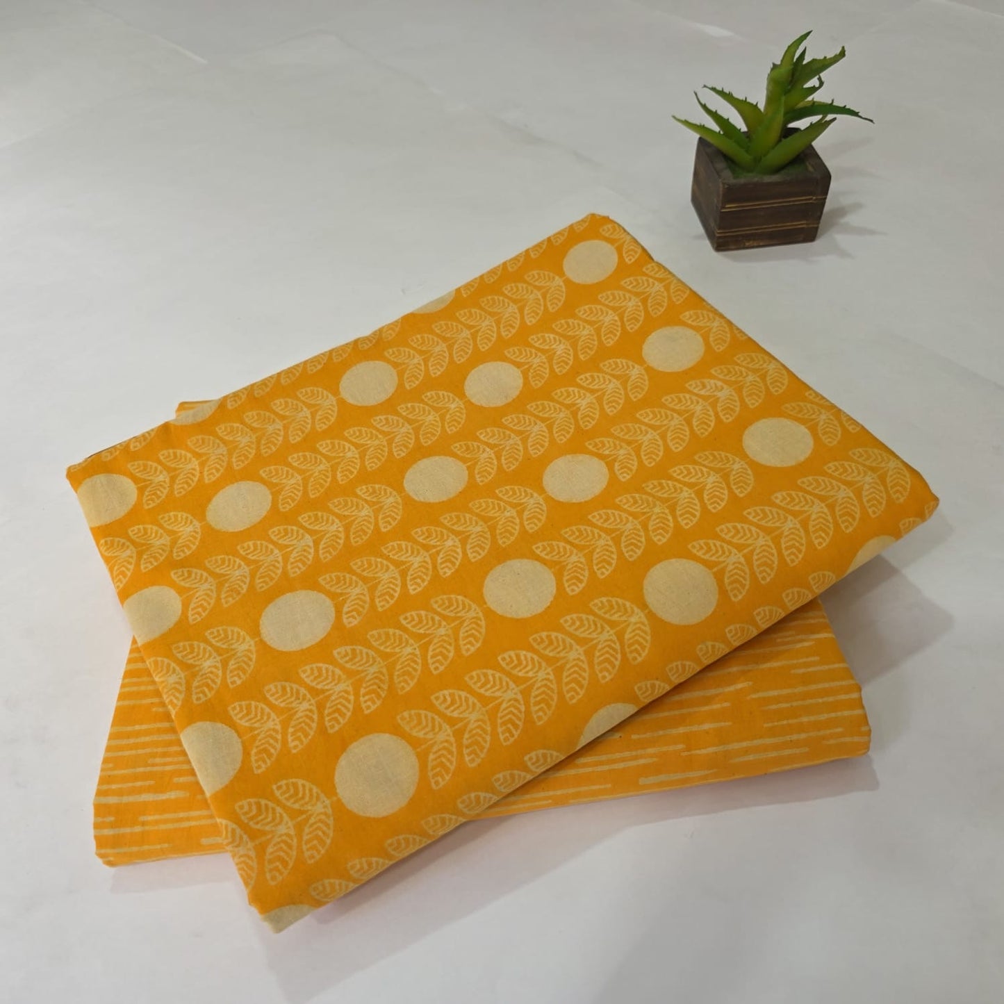 Pure Soft Cotton Handblock Printed 2PC Top-Bottom Suit Set