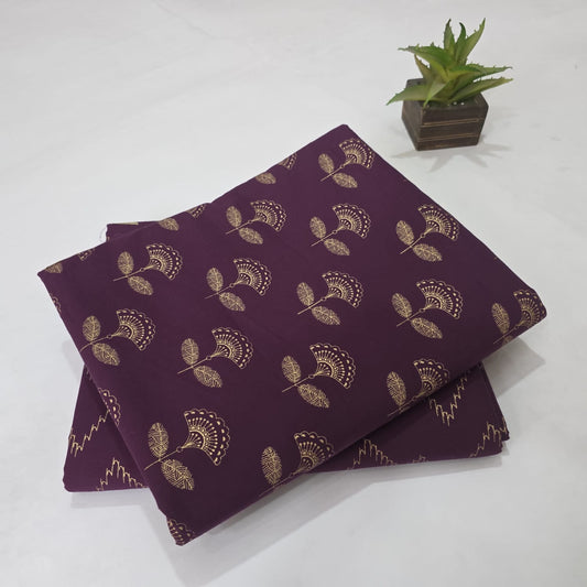 Pure Soft Cotton Handblock Printed 2PC Top-Bottom Suit Set