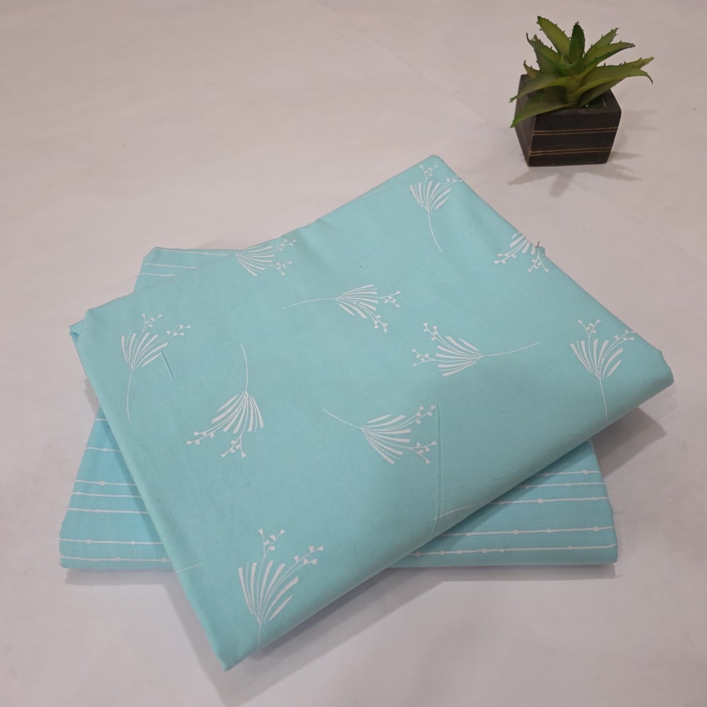 Pure Soft Cotton Handblock Printed 2PC Top-Bottom Suit Set