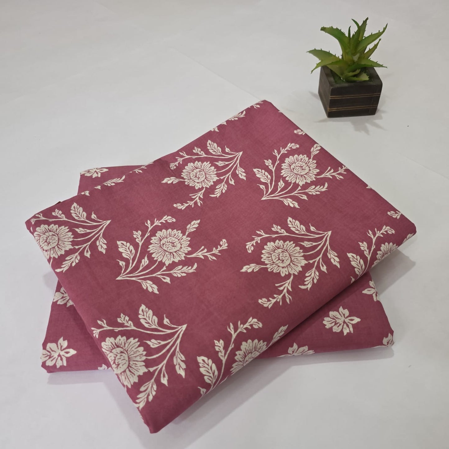 Pure Soft Cotton Handblock Printed 2PC Top-Bottom Suit Set