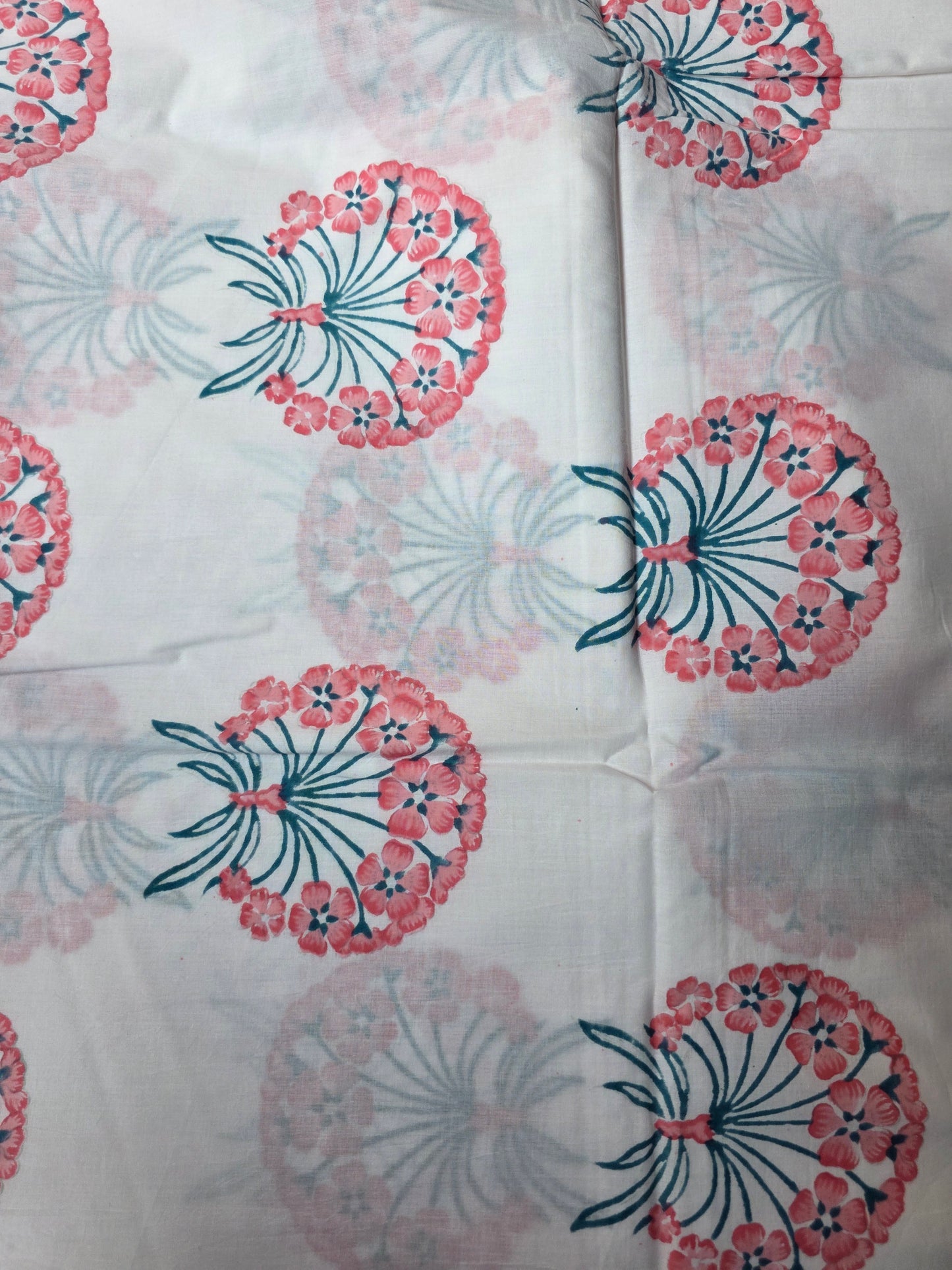 Pure Soft Cotton Handblock Printed Fabric