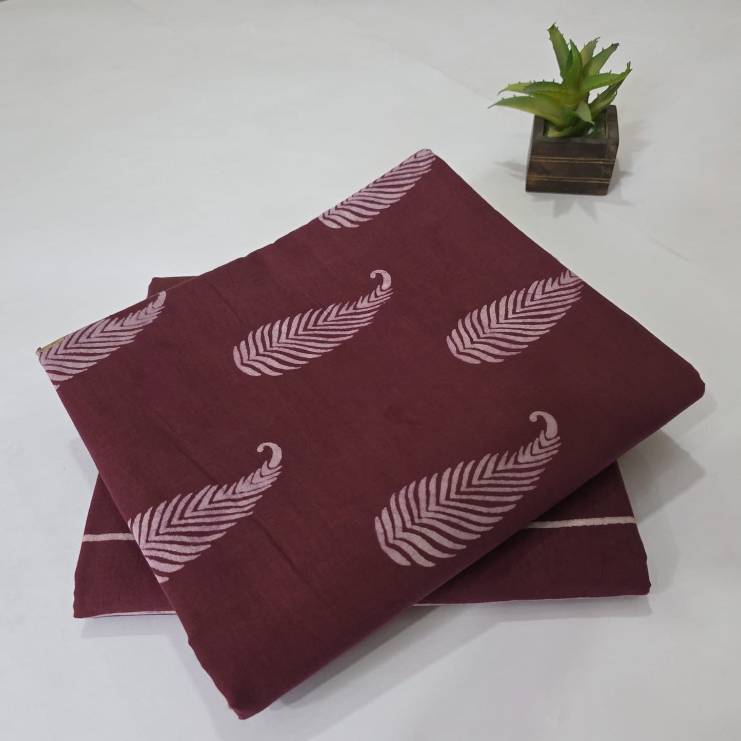 Pure Cotton Handblock Printed 2PC Top-Bottom Suit Set